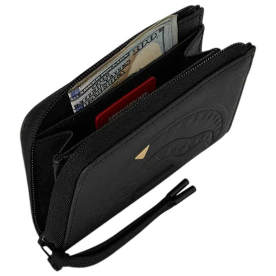 Sprayground Πορτοφόλι Blacked Out Embossed Gold Tooth Wallet